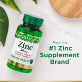Nature's Bounty  - Zinc, apoyo inmunológico, 50 mg, comprimidos, 100 unidades